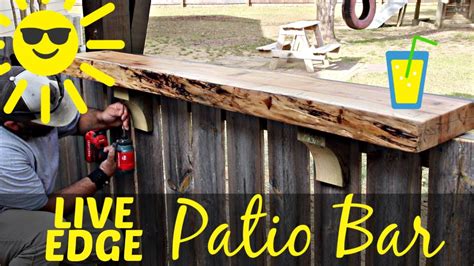 Live Edge Patio Bar Woodworking Youtube