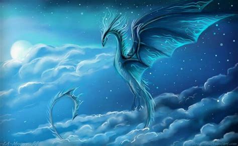 Night Sky Dragon Mythical Creatures Art Mythological Creatures