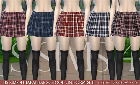 Js Sims 4 Japanese School Uniform Set