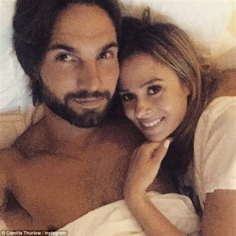 Camilla Thurlow Cosies Up To Shirtless Beau Jamie Jewitt Daily Mail