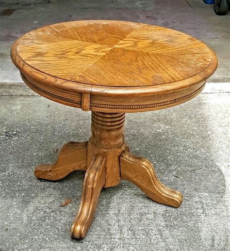 Check out our pedestal end table selection for the very best in unique or custom, handmade pieces from our coffee & end tables shops. Round Oak Pedestal End Table | General Finishes 2018 ...