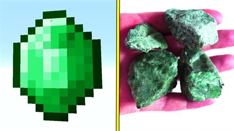 Minecraft Emeralds In Real Life Youtube