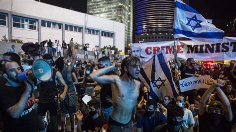 Coronavirus Thousands Protest In Israel Over Handling Of Economy BBC News