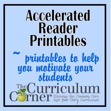 Accelerated Reader Printables Accelerated Reader Accelerated Reading