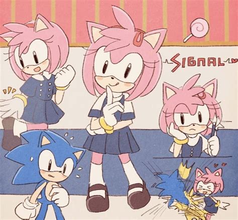 ぶけ On Twitter Amy The Hedgehog Classic Sonic Sonic And Amy