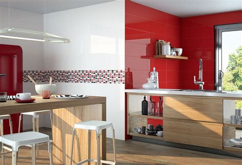 Azulejos para cocinas blancas y modernas. Estilos exóticos para la cocina. Combinaciones ceramicas ...