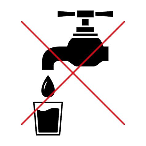 Premium Vector Not Drinkable Water Prohibition Sign Do Not Drink