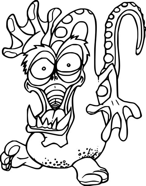 Scary Dragon Monster Coloring Pages Coloring Cool