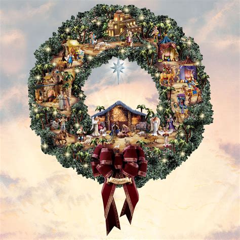 Have To Have It 145 In Thomas Kinkade Nativity Village Wreath