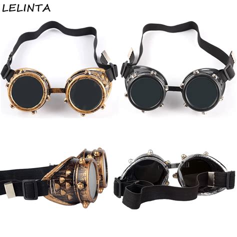Lelinta Screw Nut Decoration Vintage Steampunk Goggles Glasses Welding Punk Gothic Cosplay