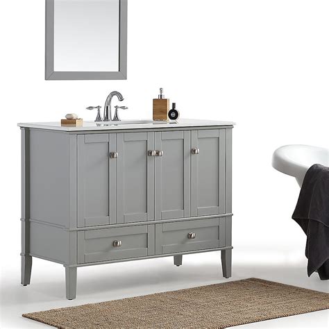 These 42 bathroom vanity tops also come in unique colors, shapes and sizes, all while effortlessly maintaining sync with every possible type of. Simpli Home Chelsea 42 Inch Bath Vanity with White Quartz ...