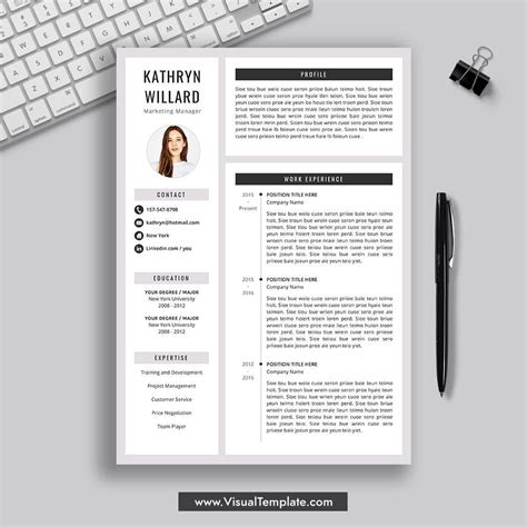 Creative Resume Template Professional Resume Design Modern And Simple