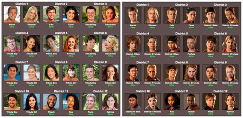 Tributes 74th Hunger Games