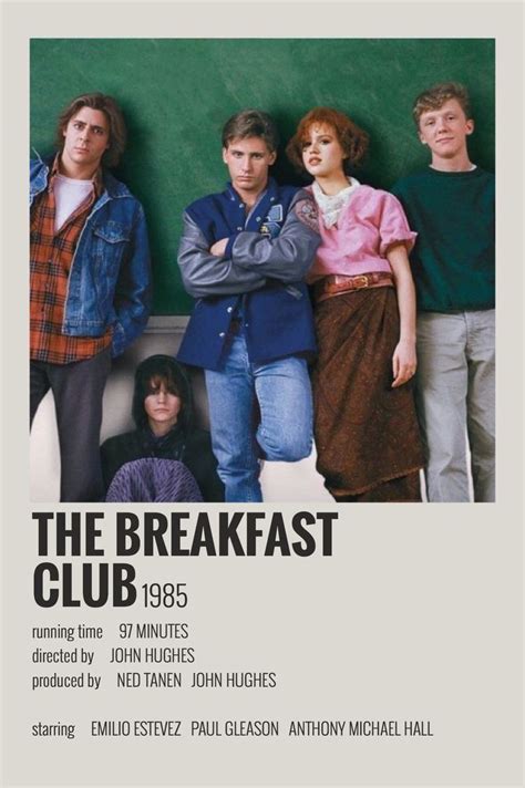 The Breakfast Club By Maja In 2020 Film Posters Minimalist Iconic
