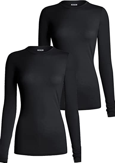 Medpro Womens Medical Scrub Solid Long Sleeve Undershirt Multi Pack