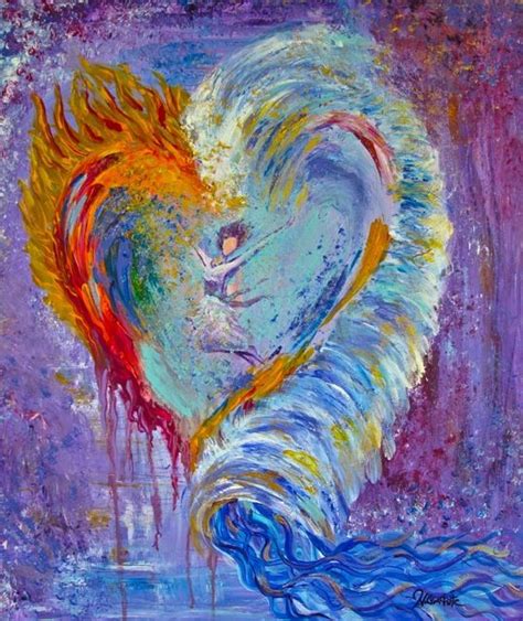 Jumping Through A Heart Of Water Jvc Artworks Prophetic Paintings By