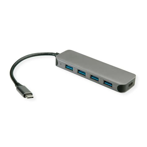 Value Usb 32 Gen 1 Hub 4 Ports Type C Connection Cable With Pd