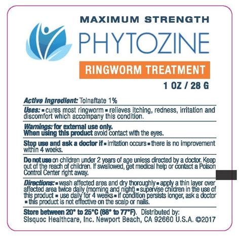 Phytozine Ringworm Treatment Maximum Strength Ointment The Sisquoc