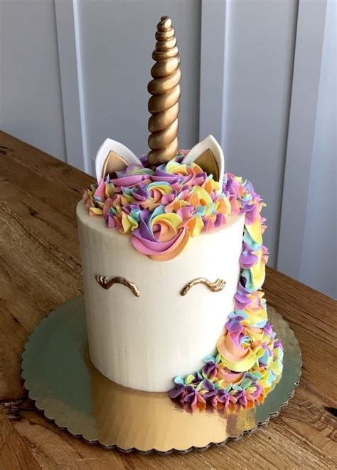 Use white fondant to make a unicorn horn. Unicorn Cake! : cakedecorating | Unicorn birthday cake ...