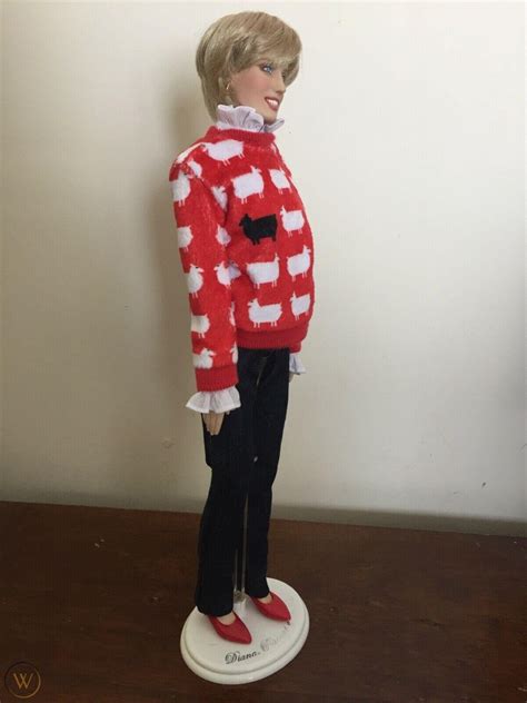 Franklin Mint Princess Diana Vinyl Doll Repainted Black Sheep Sweater