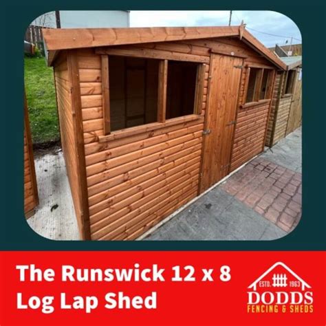 the runswick 12 x 8 log lap shed fencing sheds and garden rooms dodds est 1963