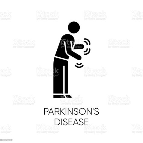 Parkinsons Disease Glyph Icon Movement Walking Difficulty Shaking And