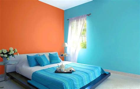 Orange And Blue Combination Wall Alice Living