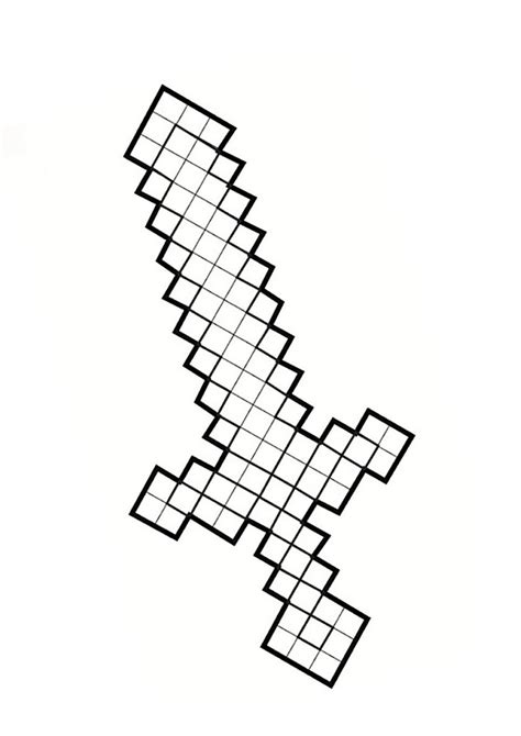 Minecraft Coloring Pages Weapons Luiscaeli