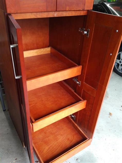 Check spelling or type a new query. Full-height maple wood pantry cupboard with roll-out ...