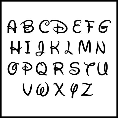 Alphabet Disney Font 10 Free Pdf Printables Printablee