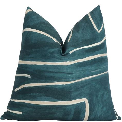 Kelly Wearstler Graffito Designer Throw Pillow Cover With Etsy Teal