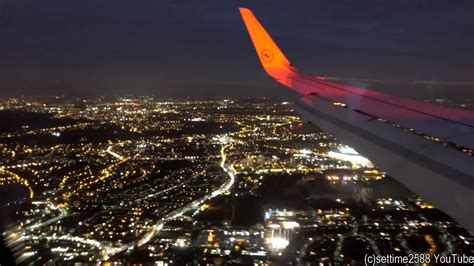London Evening Approach And Landing Great Night View Heathrow Airport Youtube