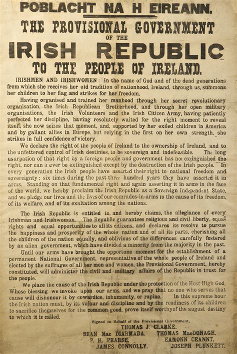 The Original Proclomation In Handset Type With Plenty Of Errors Irish