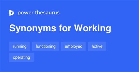 Working Synonyms 2 033 Words And Phrases For Working
