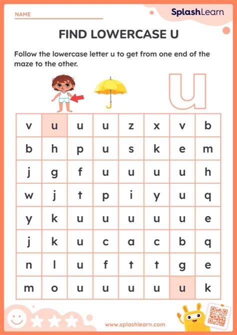 Letter U Worksheets For Preschoolers Online Splashlearn