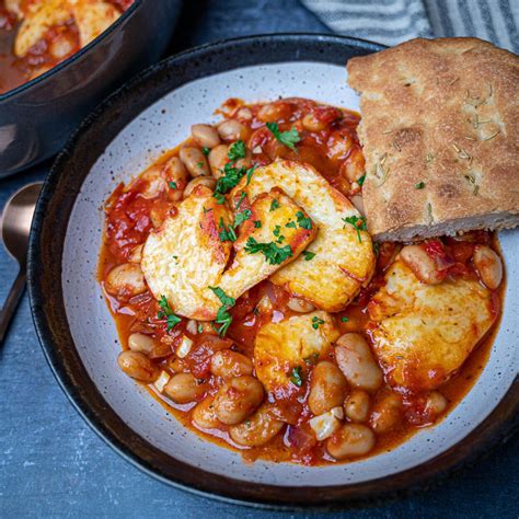 Butter Beans And Halloumi Bake Skinny Spatula