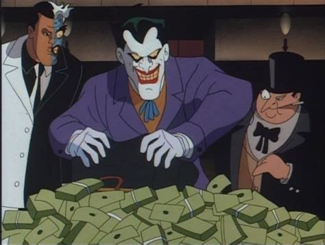 Do you ever listen to your self talk! Joker, Two-Face and Penguin pay Hugo Strange for his ...
