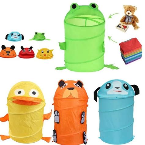 Toy Container Toy Storage Box Folding Bucket Laundry Cylinder Basket