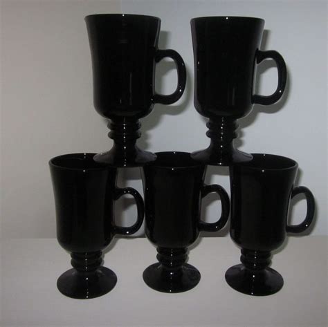 black milk glass libbey coffee cup irish mugs 5 8oz libbey milk glass coffee cups black milk