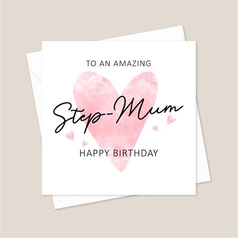 Step Mum Birthday Card Birthday Card For Her Bonus Mum Card Special Stepmum Card Card For Her