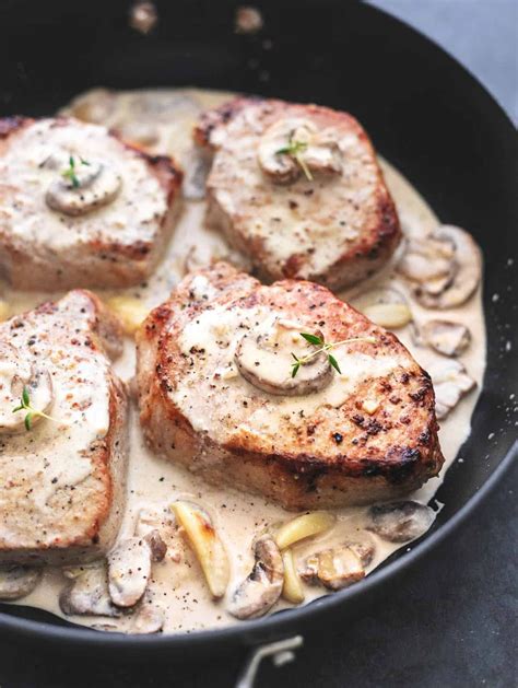 Tender Baked Smothered Pork Chops With Creamy Mushroom Sauce These