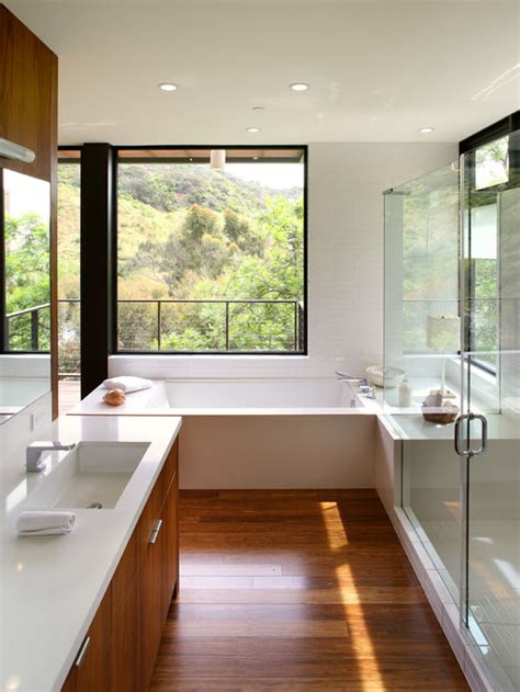 The reason why it stands at the top is because of how you finish the project when the wood is laid. Bathroom Wood Flooring | Houzz