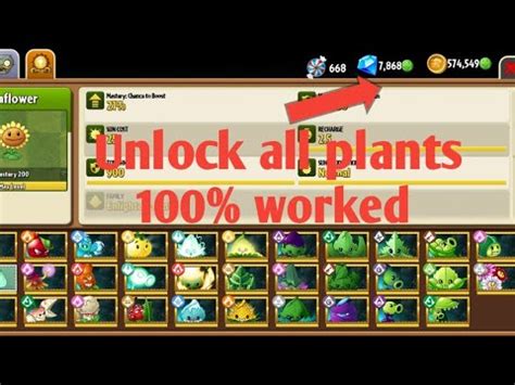 How To Unlock All Plants In Plant Vs Zombie Youtube