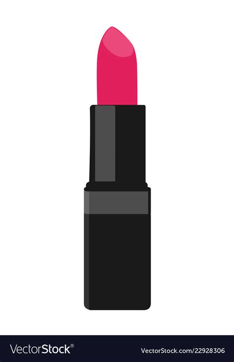 Pink Lipstick Isolated On White Royalty Free Vector Image