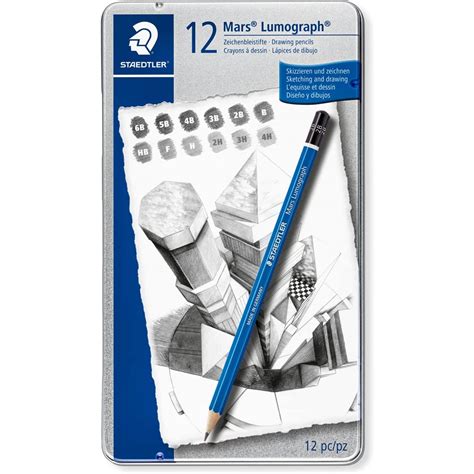 Buy Staedtler Mars Lumograph Art Drawing Pencils 12 Pack Graphite
