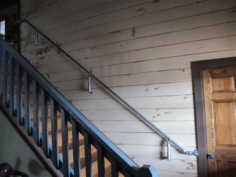 Circular handrails are becoming more the handrail wreath here uses a cheap mass produced short radius elbow fitting. Onefourtythree: Slip-on pipe fittings handrail | Pipe Railing | Pinterest | Galvanized pipe ...