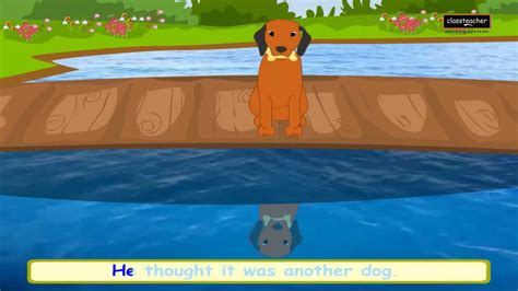 The Greedy Dog English Nursery Story Animated Aesop Fable With