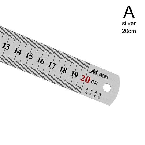 Wnpxqnt 203050cm Steel Double Side Straight Ruler Centimeter Inches