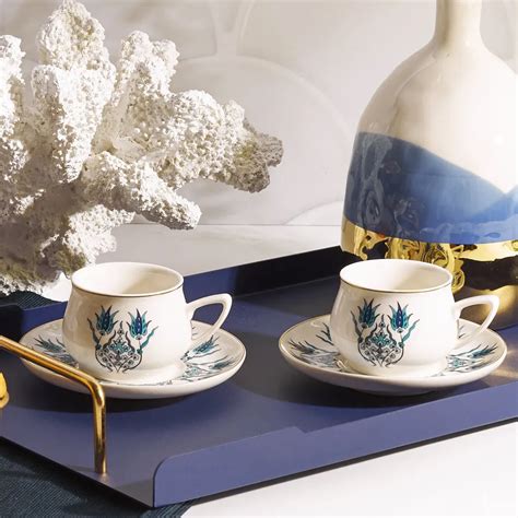 Coffret de tasses à expresso moka Karaca İznik New Form en porcelaine