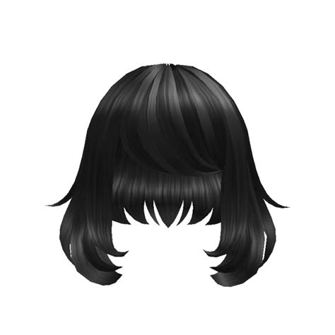 Free Roblox Black Hair Png Image With Transparent Background Png Free